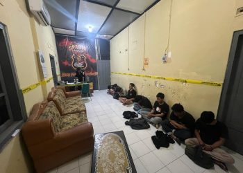 Tim Sparta Amankan 8 Warga Sedang Pesta Miras di Tanggul Pinggiran Terminal